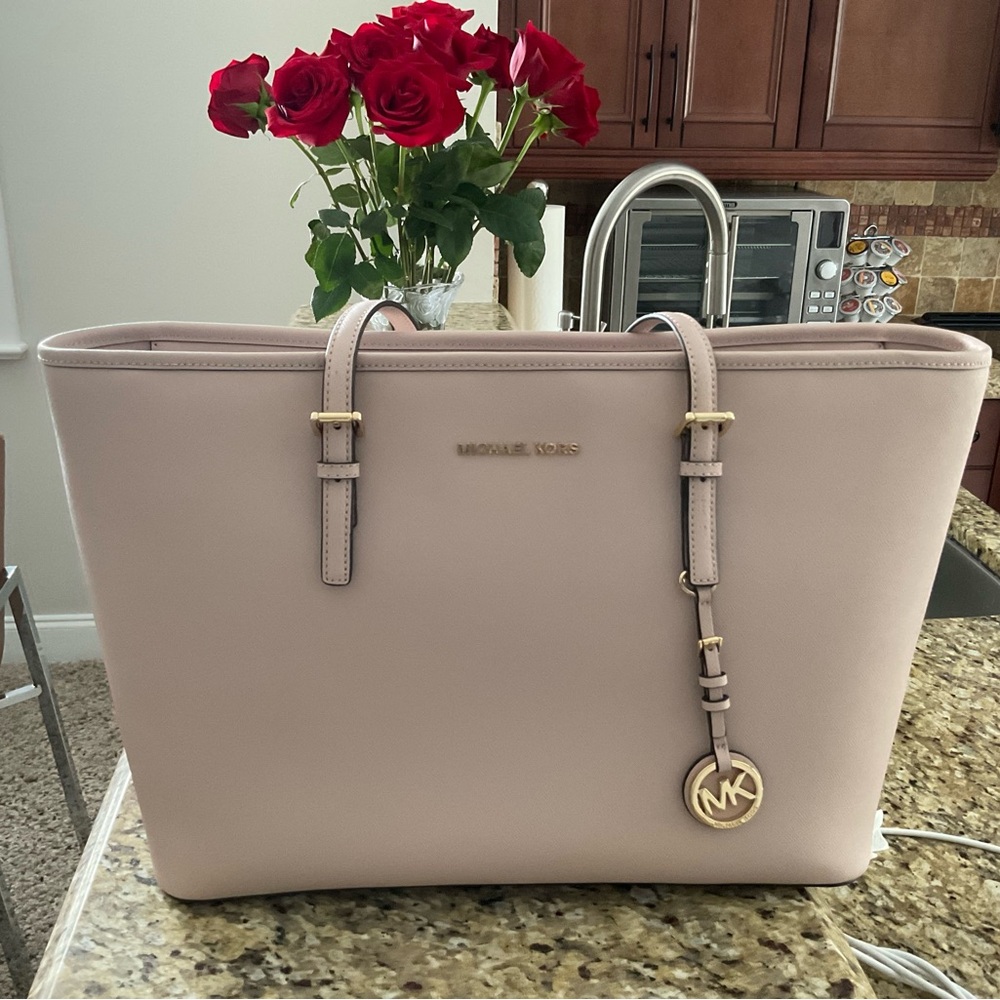 Michael Kors Blush Pink Tote with Gold Accents
